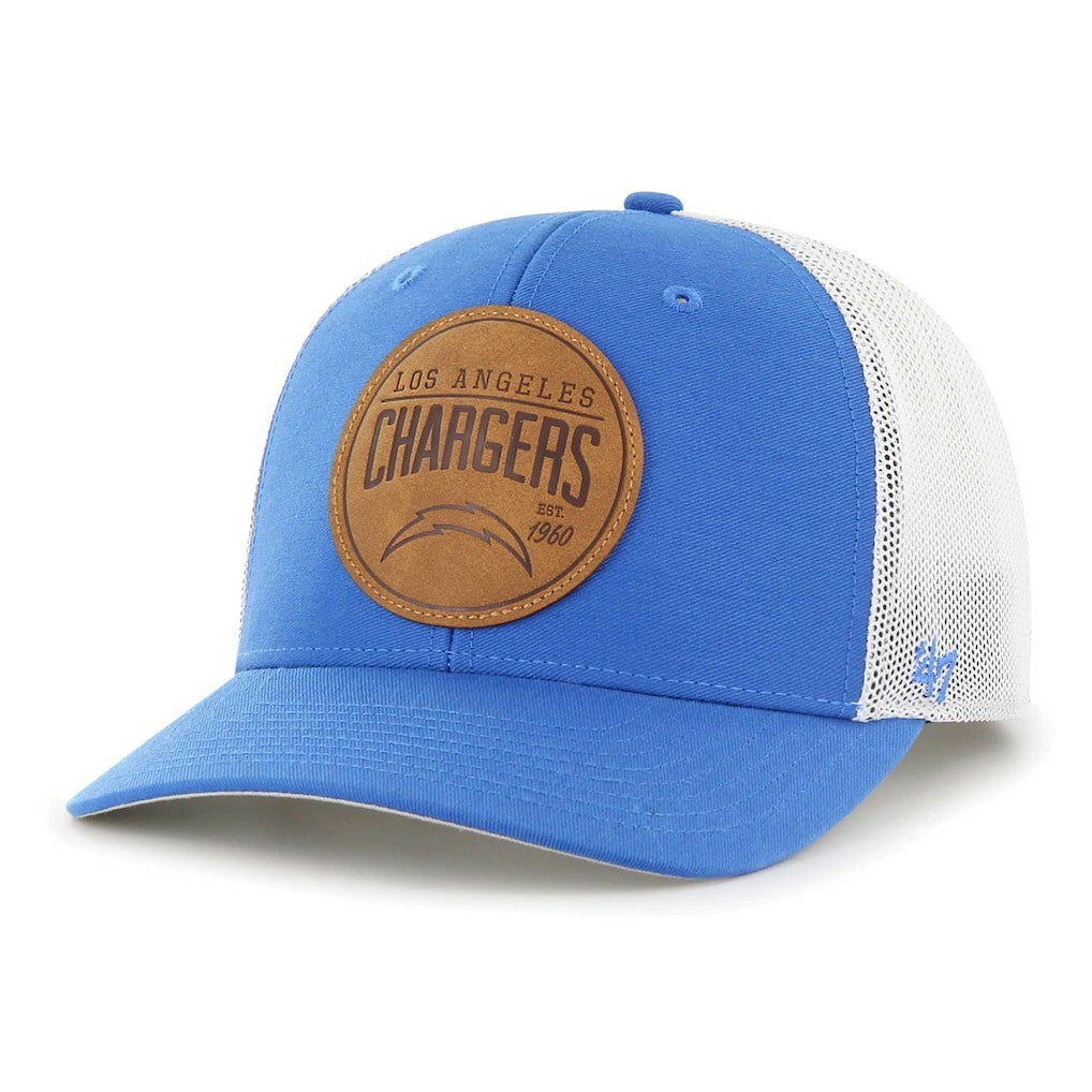 Los Angeles Chargers '47 Leather Head Flex Hat - Powder Blue outlet