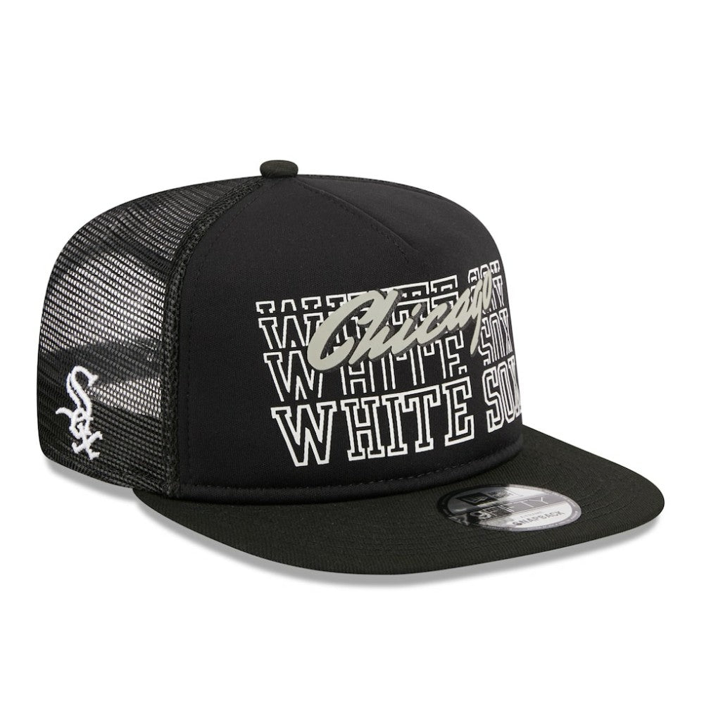 Chicago White Sox  Street Team A-Frame Trucker 9FIFTY Snapback Hat - Black | New Era