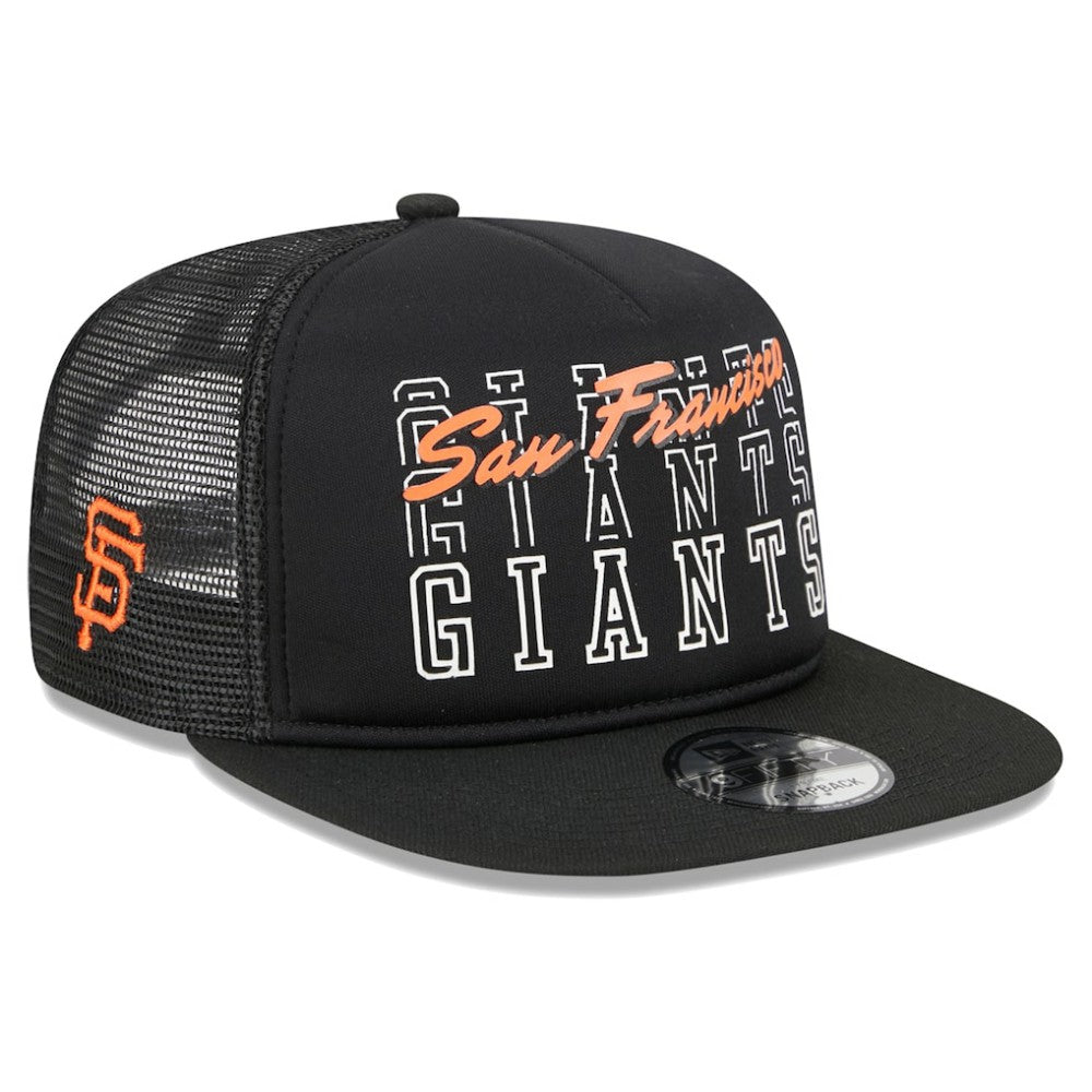 San Francisco Giants  Street Team A-Frame Trucker 9FIFTY Snapback Hat - Black | New Era