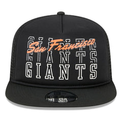 San Francisco Giants  Street Team A-Frame Trucker 9FIFTY Snapback Hat - Black | New Era