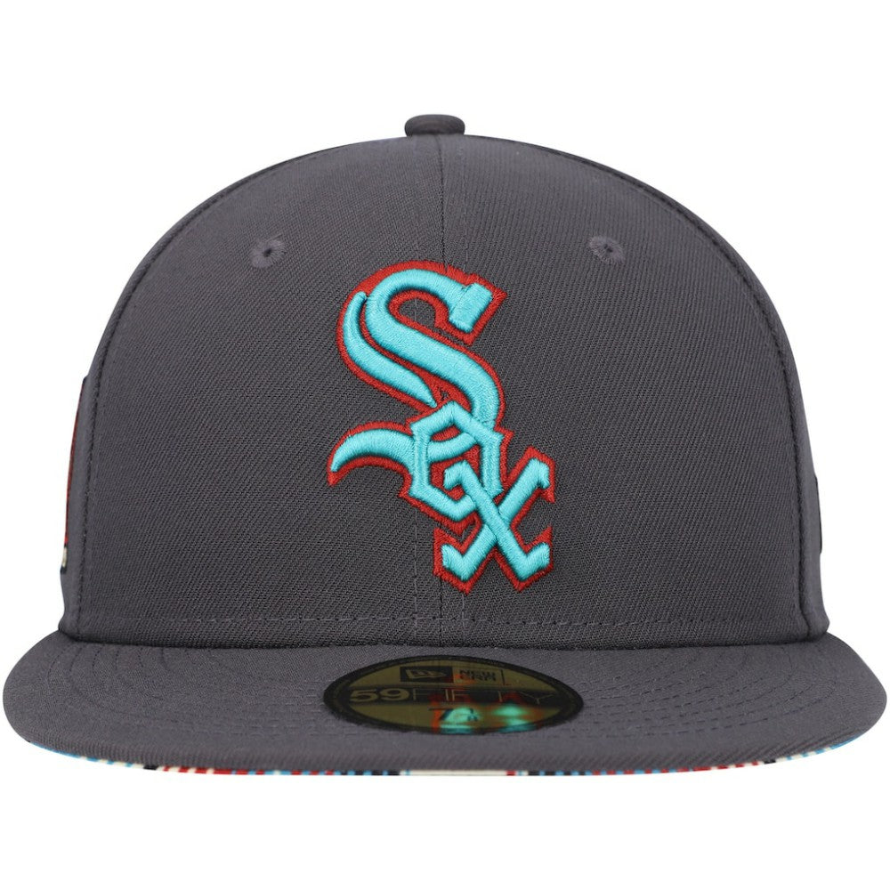 Chicago White Sox  Print Undervisor 59FIFTY Fitted Hat - Graphite | New Era