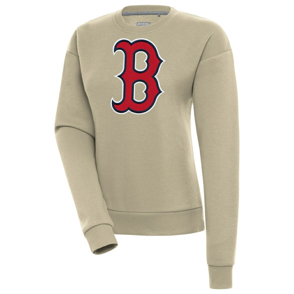 Boston Red Sox Antigua Women's Victory Pullover Sweatshirt - Khaki