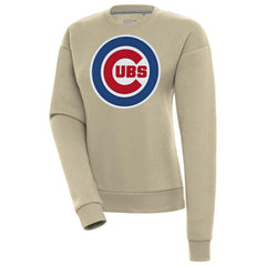 Chicago Cubs Antigua Women's Victory Pullover Sweatshirt - Khaki