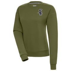 Chicago White Sox Antigua Women's Victory Pullover Sweatshirt - Olive