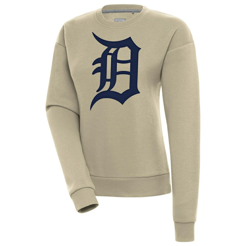 Detroit Tigers Antigua Women's Victory Pullover Sweatshirt - Khaki