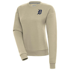 Detroit Tigers Antigua Women's Victory Pullover Sweatshirt - Khaki