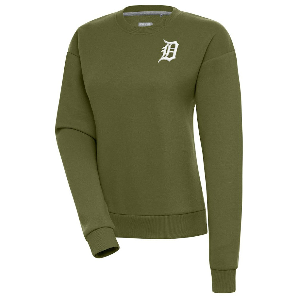 Detroit Tigers Antigua Women's Victory Pullover Sweatshirt - Olive