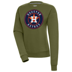 Houston Astros Antigua Women's Victory Pullover Sweatshirt - Olive