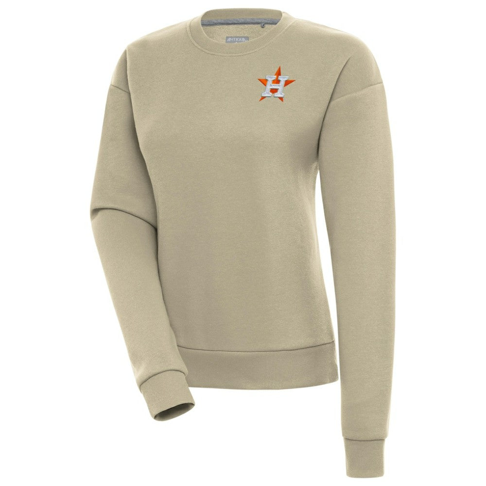 Houston Astros Antigua Women's Victory Pullover Sweatshirt - Khaki