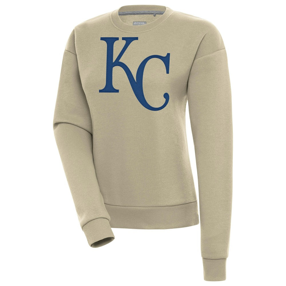 Kansas City Royals Antigua Women's Victory Pullover Sweatshirt - Khaki
