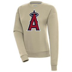 Los Angeles Angels Antigua Women's Victory Pullover Sweatshirt - Khaki