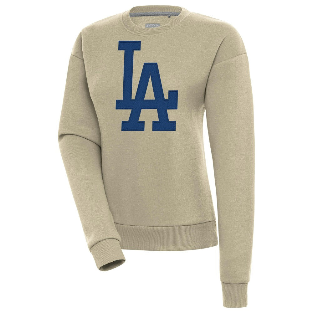 Los Angeles Dodgers Antigua Women's Victory Pullover Sweatshirt - Khaki