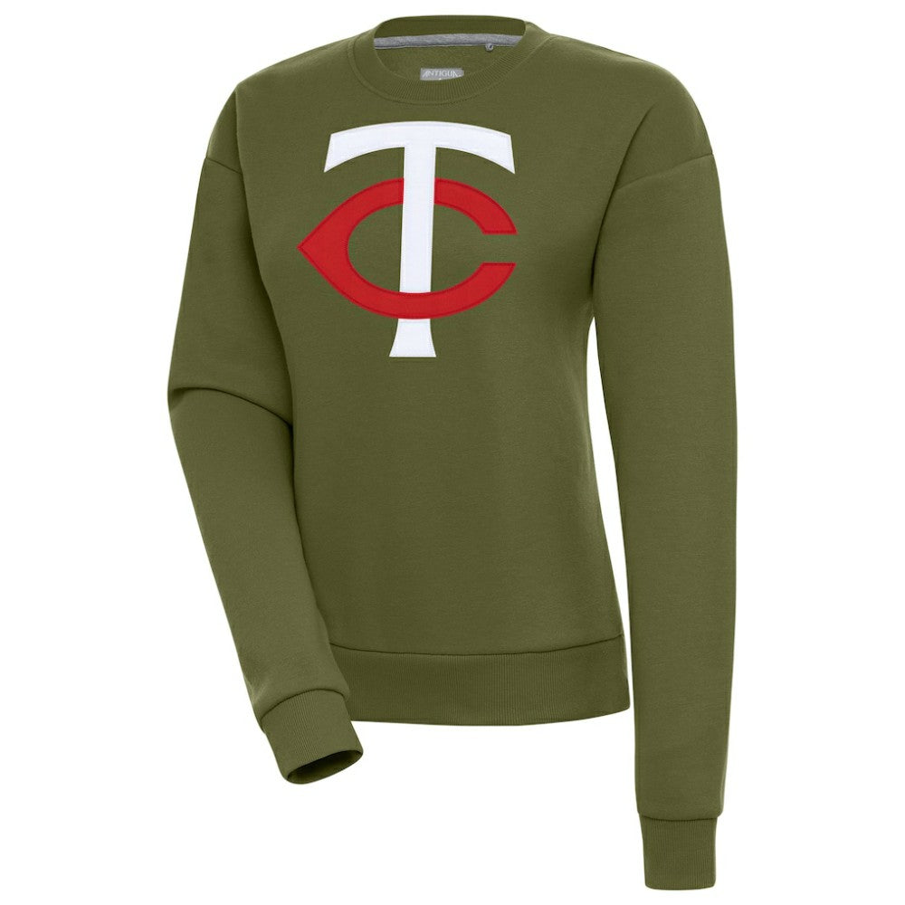 Minnesota Twins Antigua Women's Victory Pullover Sweatshirt - Olive