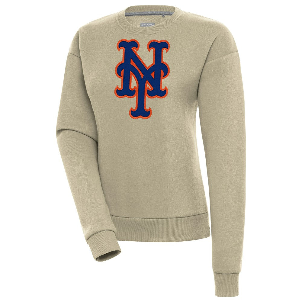New York Mets Antigua Women's Victory Pullover Sweatshirt - Khaki