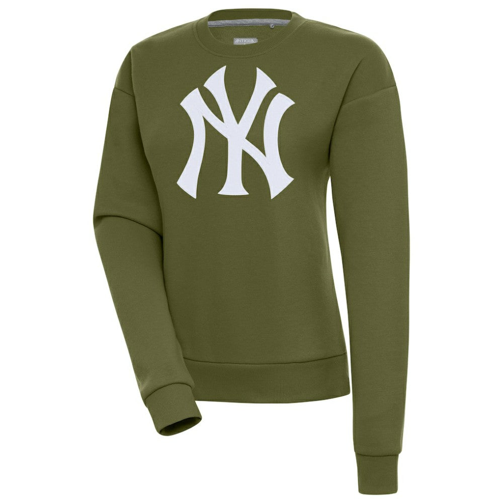 New York Yankees Antigua Women's Victory Pullover Sweatshirt - Olive