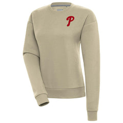 Philadelphia Phillies Antigua Women's Victory Pullover Sweatshirt - Khaki