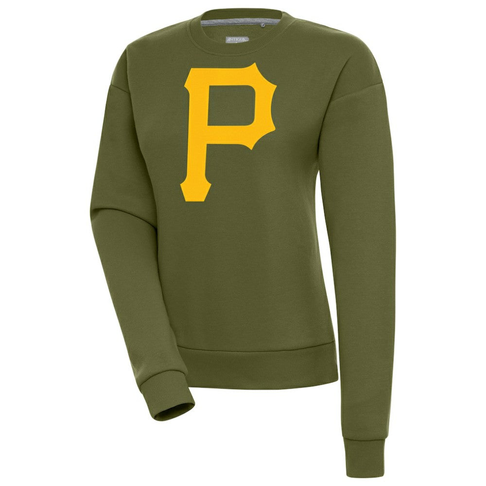 Pittsburgh Pirates Antigua Women's Victory Pullover Sweatshirt - Olive