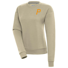 Pittsburgh Pirates Antigua Women's Victory Pullover Sweatshirt - Khaki