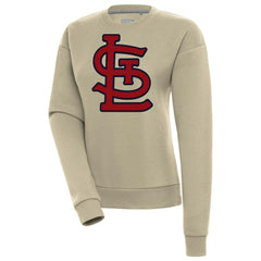 St. Louis Cardinals Antigua Women's Victory Pullover Sweatshirt - Khaki