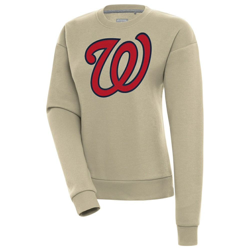 Washington Nationals Antigua Women's Victory Pullover Sweatshirt - Khaki
