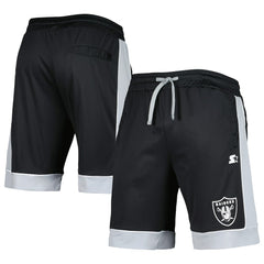 Las Vegas Raiders G-III Sports by Carl Banks Fan Favorite Fashion Shorts -Black/Silver discount