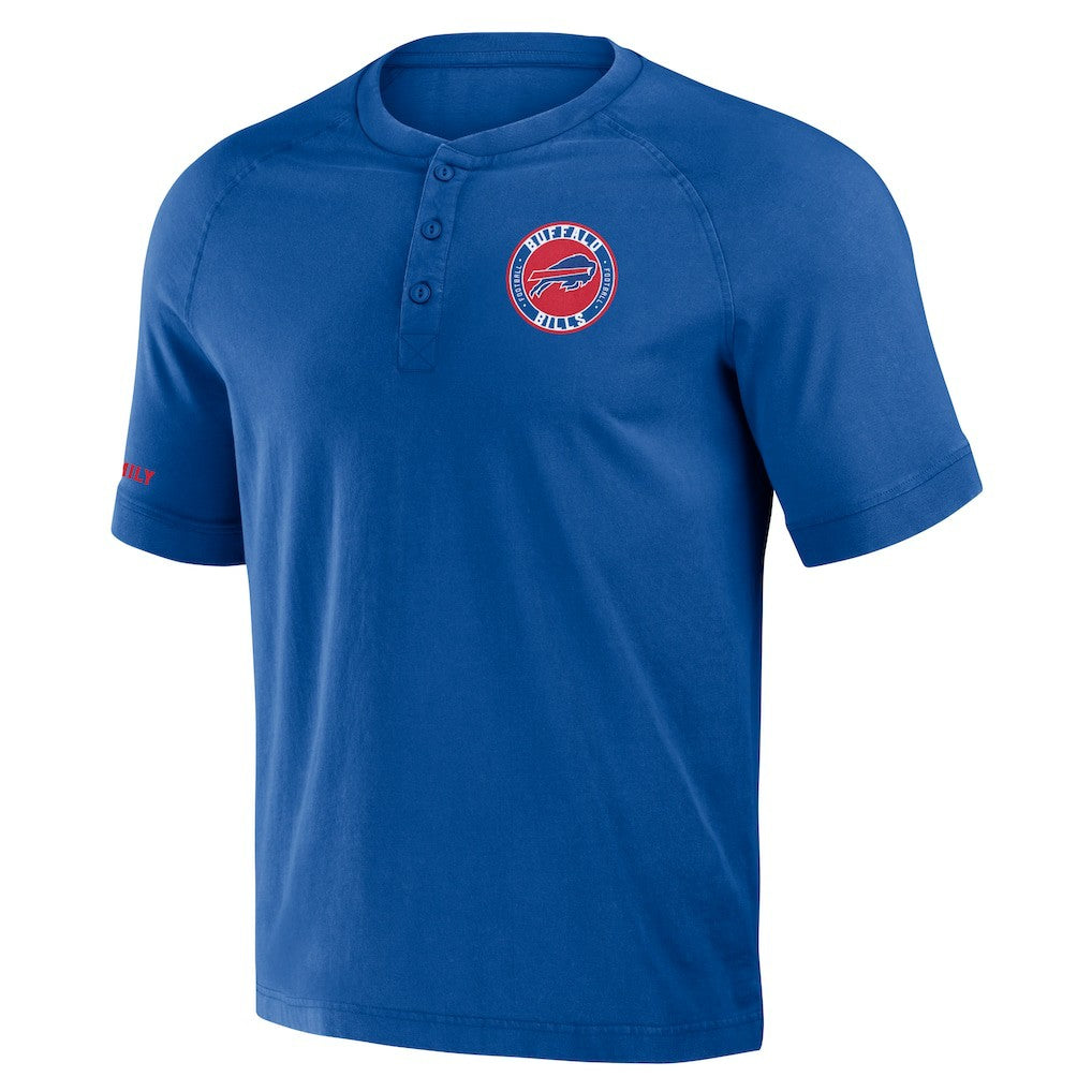Buffalo Bills NFL x Darius Rucker Collection Washed Raglan Henley T-Shirt - Royal on sale