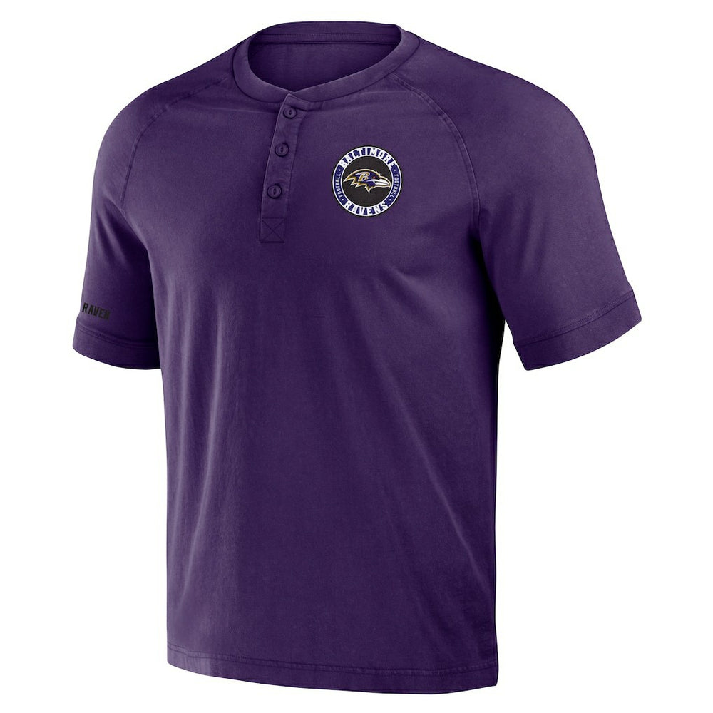 Baltimore Ravens NFL x Darius Rucker Collection Washed Raglan Henley T-Shirt - Purple online