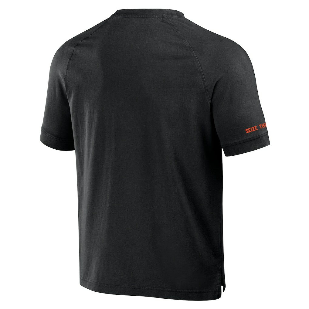 Cincinnati Bengals NFL x Darius Rucker Collection Washed Raglan Henley T-Shirt - Black discount