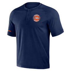 Denver Broncos NFL x Darius Rucker Collection Washed Raglan Henley T-Shirt - Navy cheap