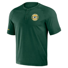 Green Bay Packers NFL x Darius Rucker Collection Washed Raglan Henley T-Shirt - Green sale