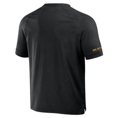 Pittsburgh Steelers NFL x Darius Rucker Collection Washed Raglan Henley T-Shirt - Black outlet