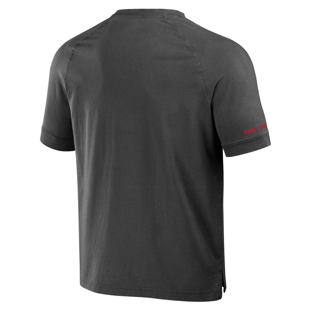 Tampa Bay Buccaneers NFL x Darius Rucker Collection Washed Raglan Henley T-Shirt - Pewter discount