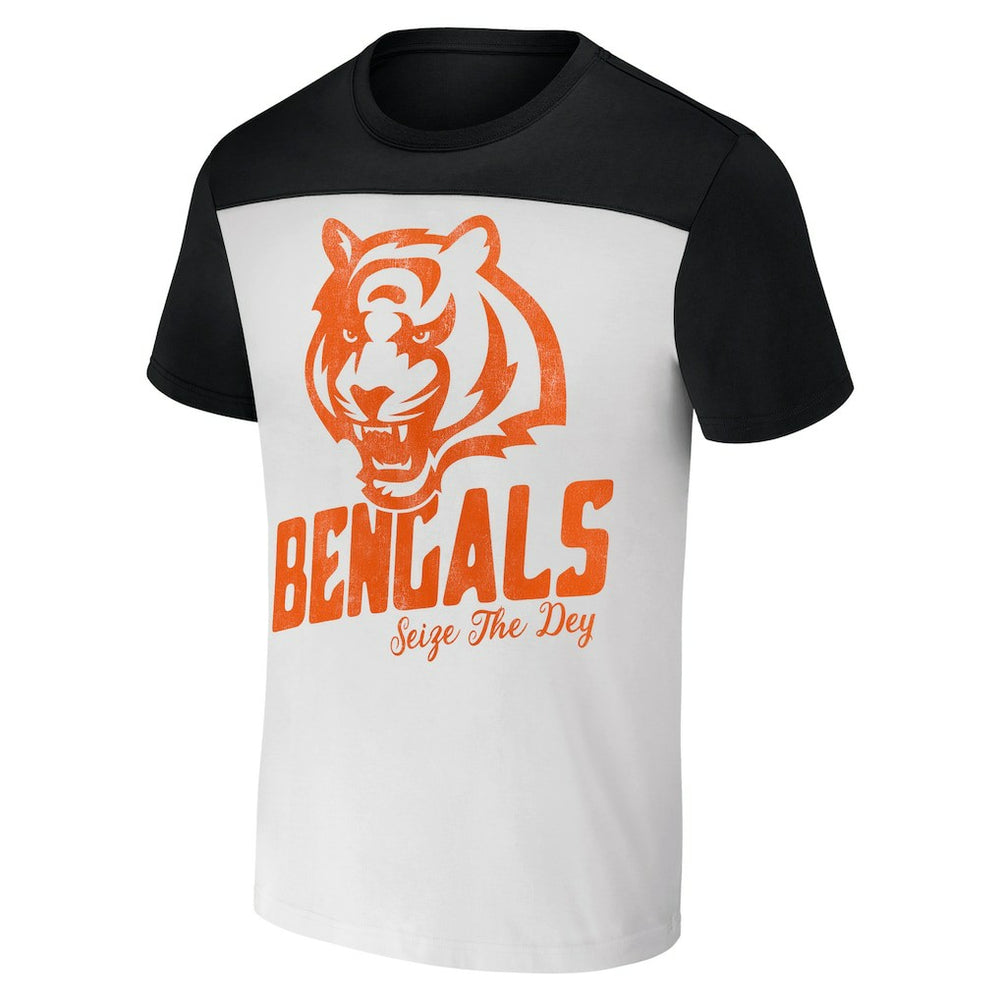 Cincinnati Bengals NFL x Darius Rucker Collection Colorblocked T-Shirt - Cream cheap