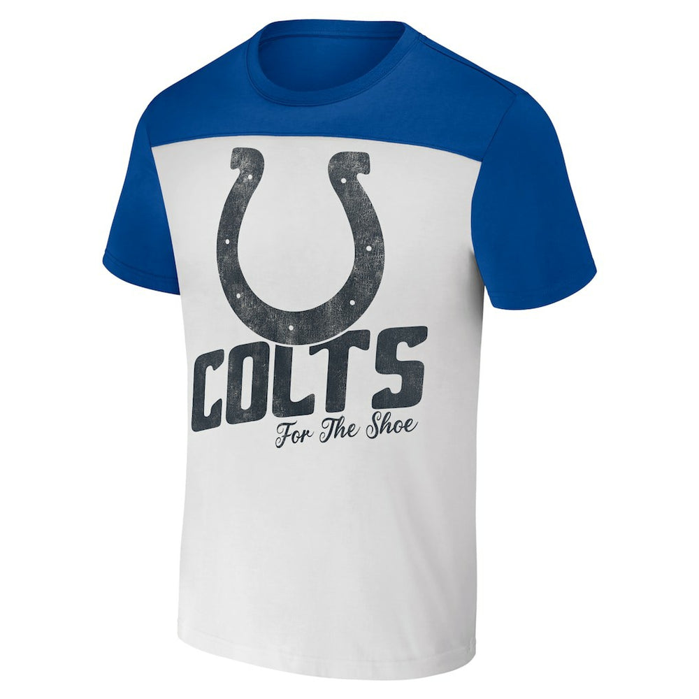 Indianapolis Colts NFL x Darius Rucker Collection Colorblocked T-Shirt - White/Royal outlet