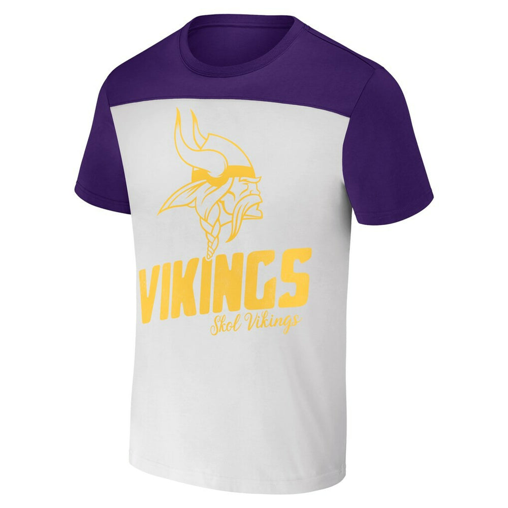 Minnesota Vikings NFL x Darius Rucker Collection Colorblocked T-Shirt - Cream for sale