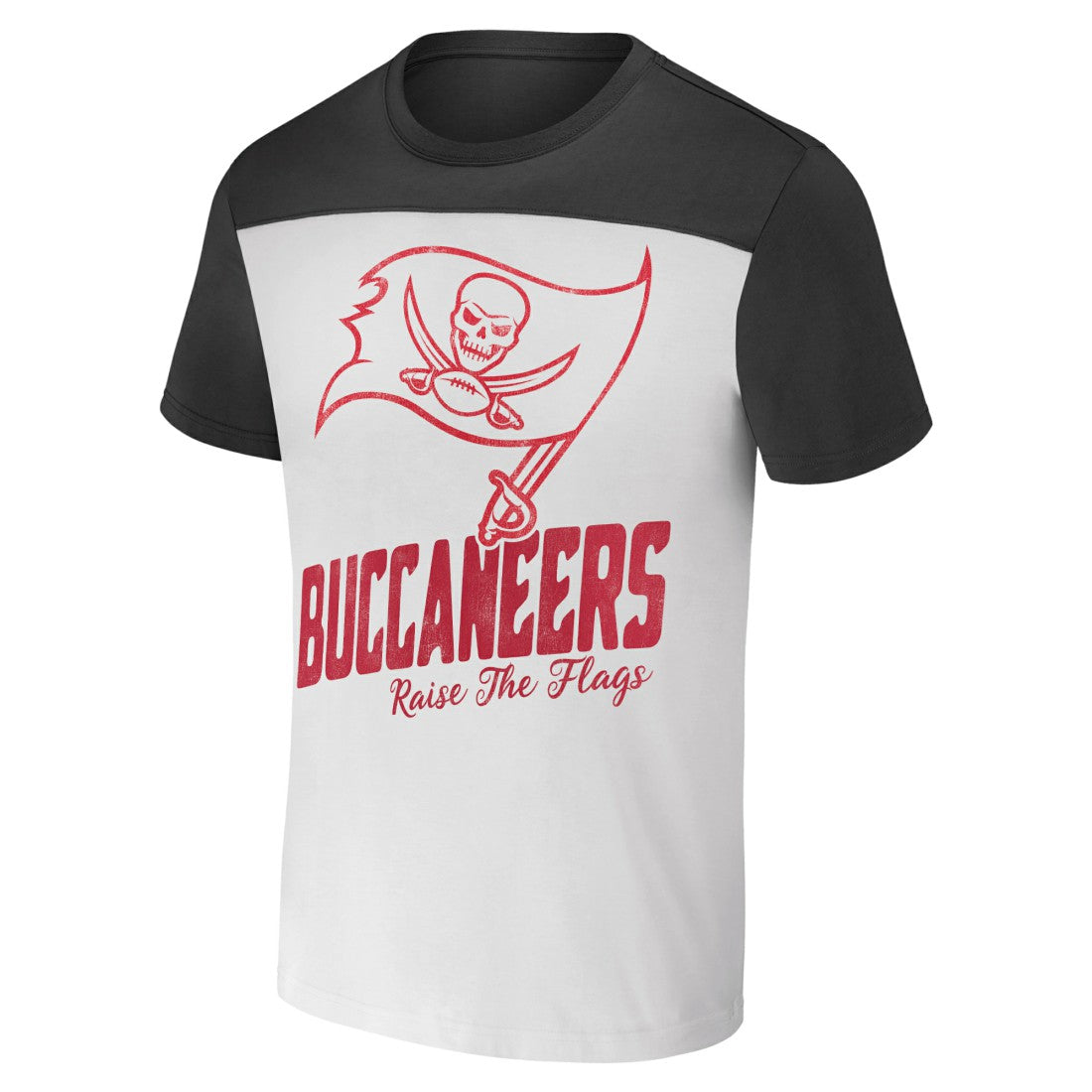 Tampa Bay Buccaneers NFL x Darius Rucker Collection Colorblocked T-Shirt - White/Pewter sale