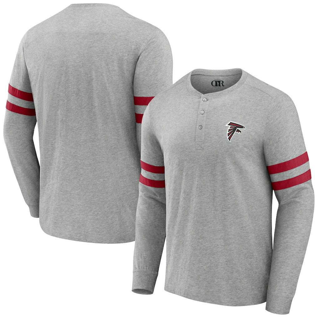 Atlanta Falcons NFL x Darius Rucker Collection Henley Long Sleeve T-Shirt - Heather Gray online