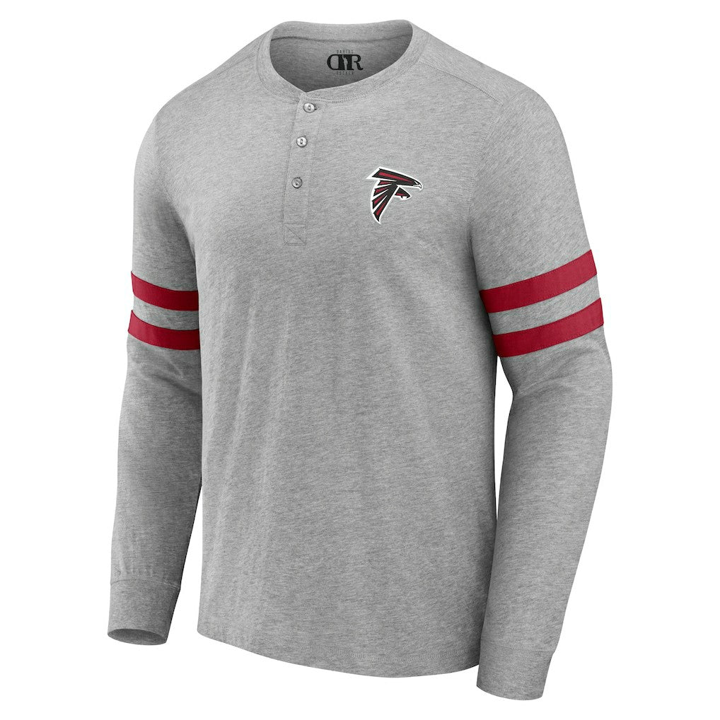 Atlanta Falcons NFL x Darius Rucker Collection Henley Long Sleeve T-Shirt - Heather Gray online
