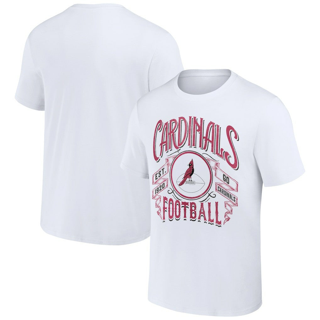 Arizona Cardinals NFL x Darius Rucker Collection Vintage Football T-Shirt - White for sale