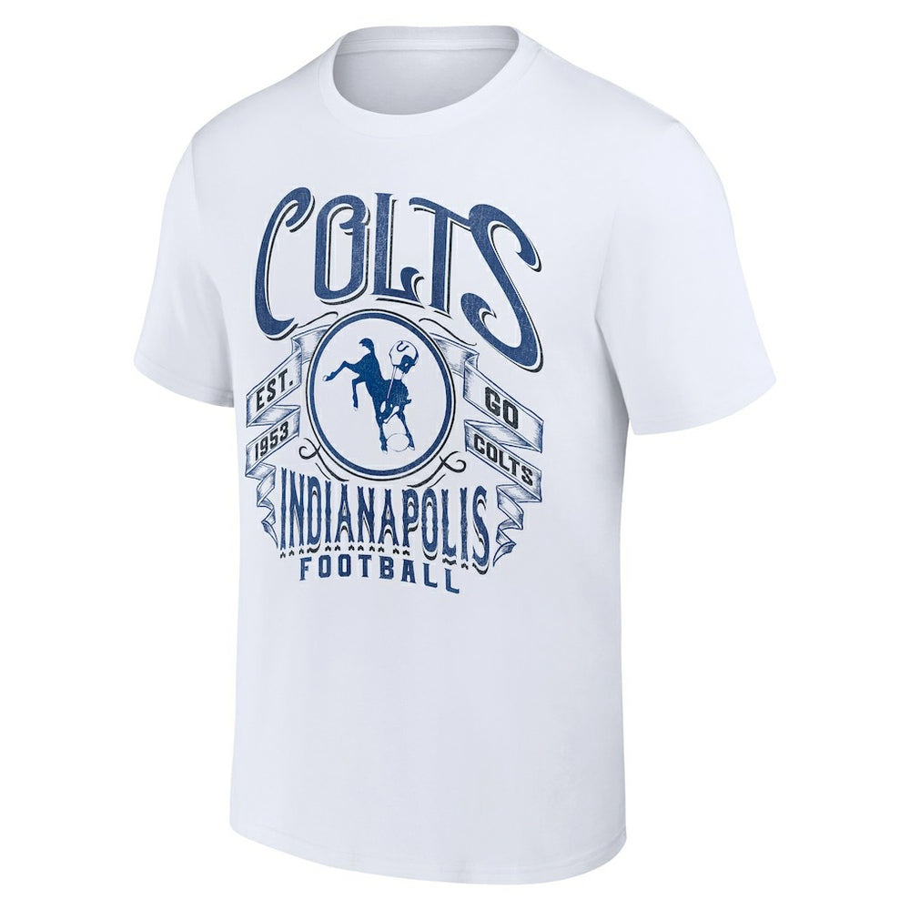 Indianapolis Colts NFL x Darius Rucker Collection Vintage Football T-Shirt - White discount