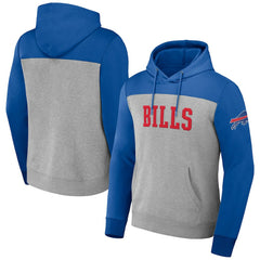 Buffalo Bills NFL x Darius Rucker Collection Color Blocked Pullover Hoodie - Heather Gray on sale
