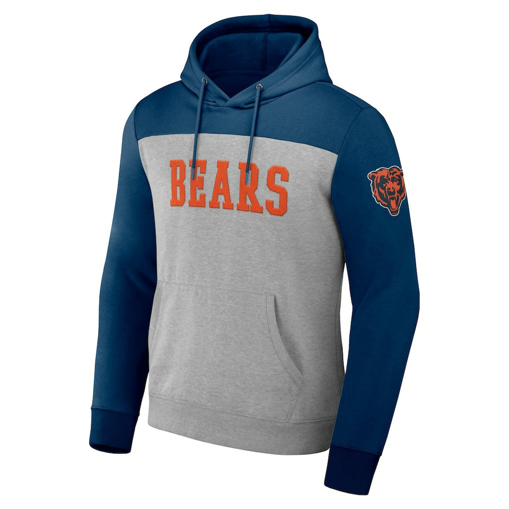 Chicago Bears NFL x Darius Rucker Collection Color Blocked Pullover Hoodie - Heather Gray sale