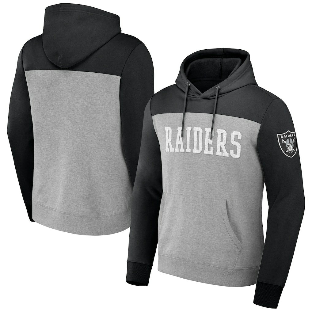 Las Vegas Raiders NFL x Darius Rucker Collection Color Blocked Pullover Hoodie - Heather Gray outlet