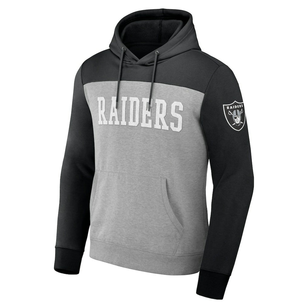 Las Vegas Raiders NFL x Darius Rucker Collection Color Blocked Pullover Hoodie - Heather Gray outlet