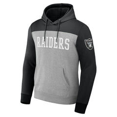 Las Vegas Raiders NFL x Darius Rucker Collection Color Blocked Pullover Hoodie - Heather Gray outlet