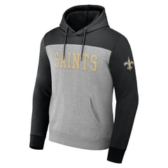 New Orleans Saints NFL x Darius Rucker Collection Color Blocked Pullover Hoodie - Heather Gray cheap