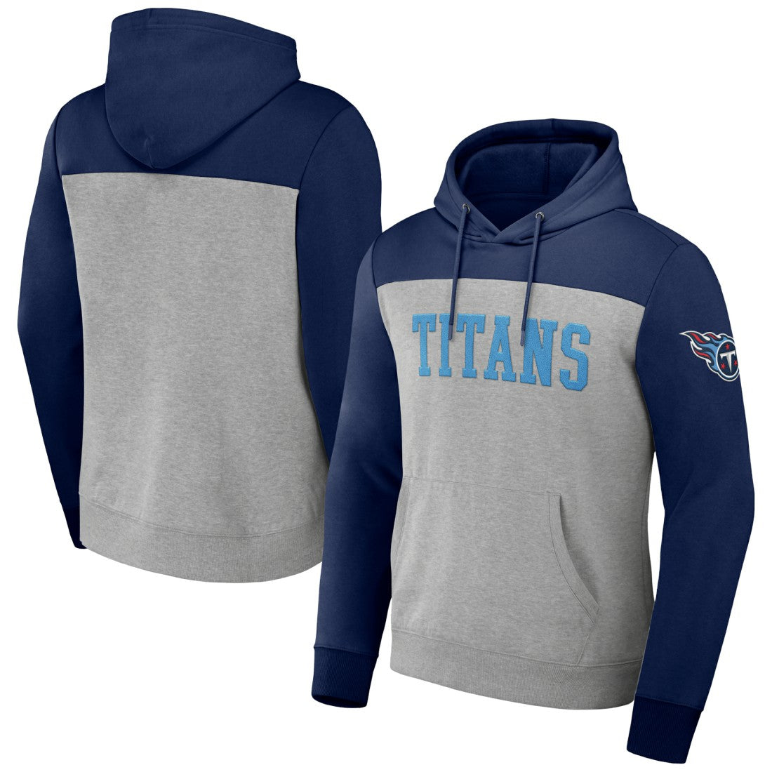 Tennessee Titans NFL x Darius Rucker Collection Color Blocked Pullover Hoodie - Heather Gray discount