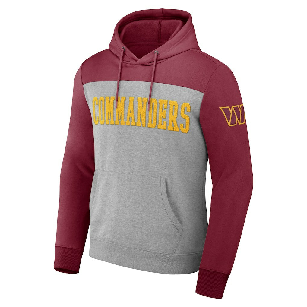 Washington Commanders NFL x Darius Rucker Collection Color Blocked Pullover Hoodie - Heather Gray discount