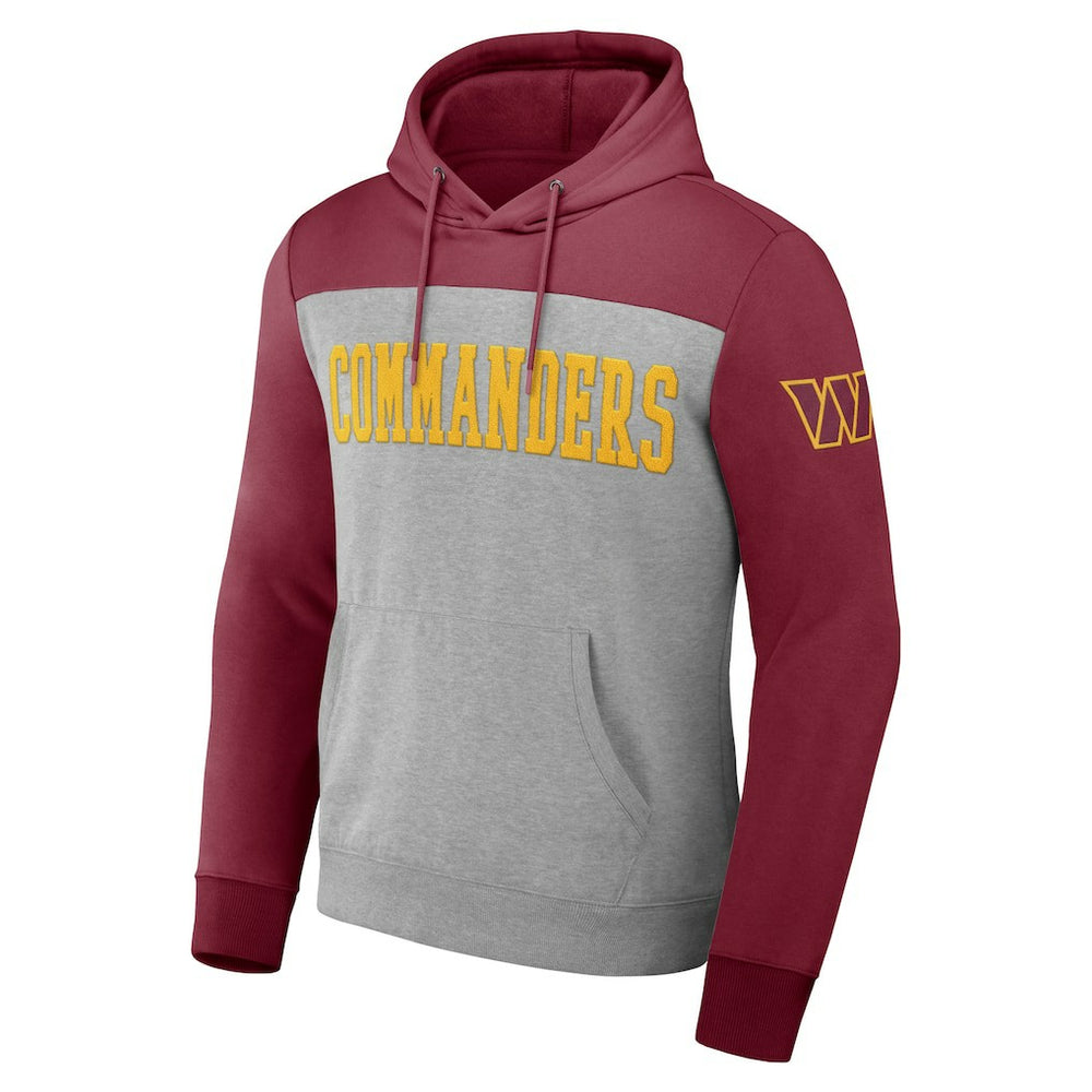 Washington Commanders NFL x Darius Rucker Collection Color Blocked Pullover Hoodie - Heather Gray discount