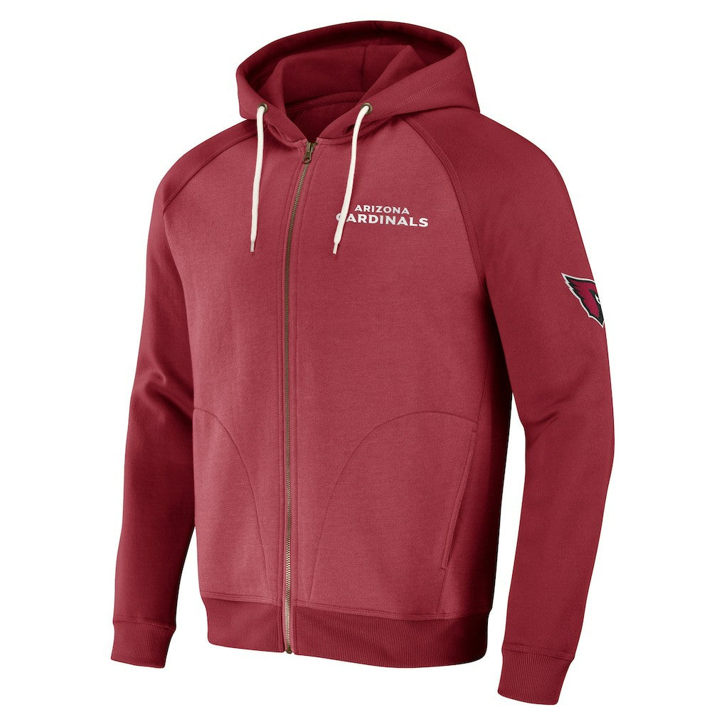 Arizona Cardinals NFL x Darius Rucker Collection Raglan Full-Zip Hoodie - Cardinal on sale